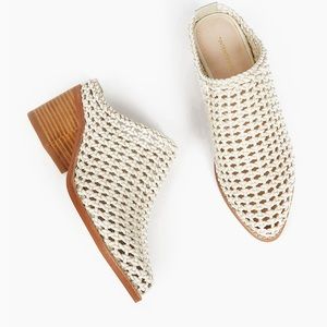 INTENTIONALLY Blank Caps Woven Mule in Bone | New in Box Sz 9 FREE SHIPPING!